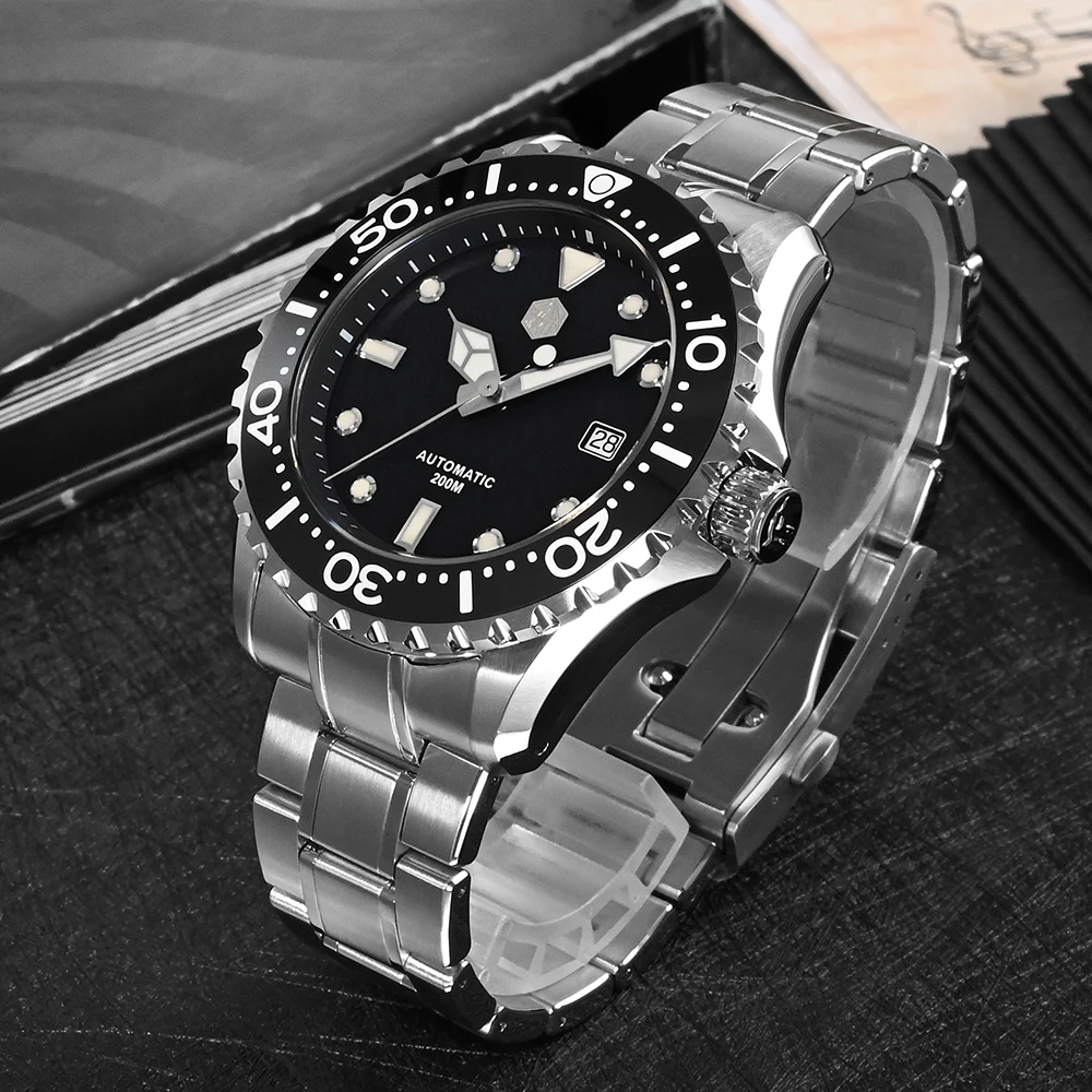 

San Martin New SN009 Stainless Steel Diver Men Watches SW200/PT5000 Ceramic Bezel 20ATM Automatic Mechanical Watch for Men Male