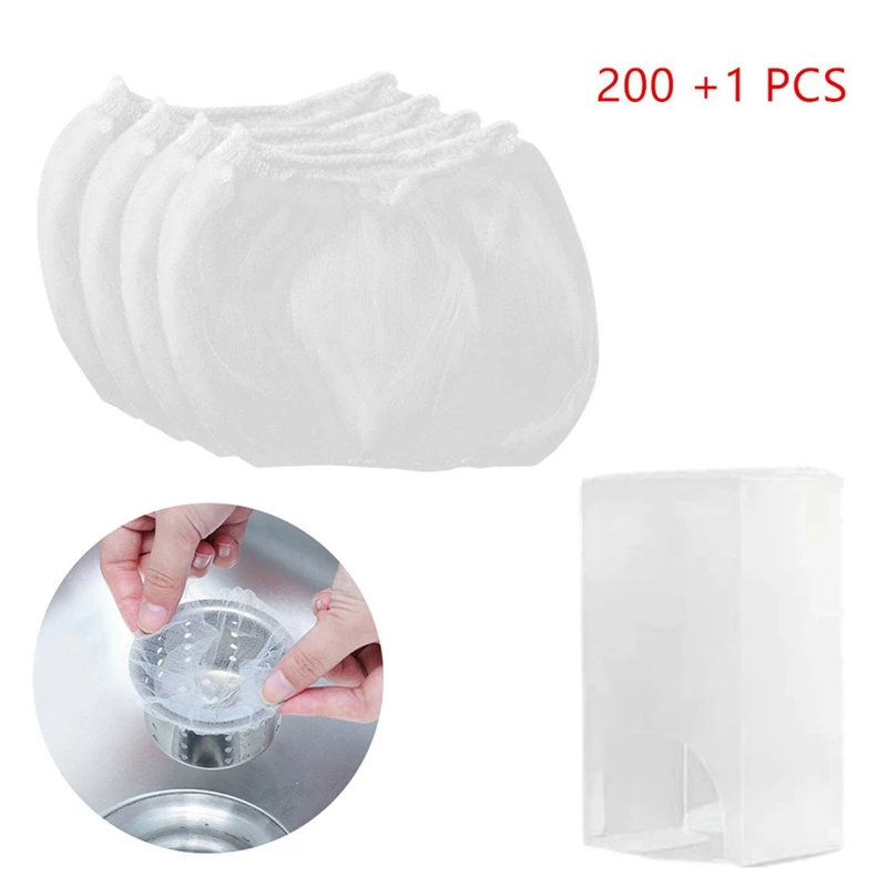 

200Pcs Sink Filter Mesh Net Bag Kitchen Trash Bag Prevent The Sink From Clogging
