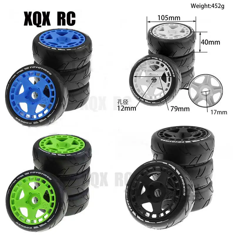 

HOT-105Mm 1/8 Scale RC Off Road Buggy Tires Wheel 17Mm Hex For ARRMA Typhon Redcat Team Losi Kyosho VRX HPI HSP Hobao