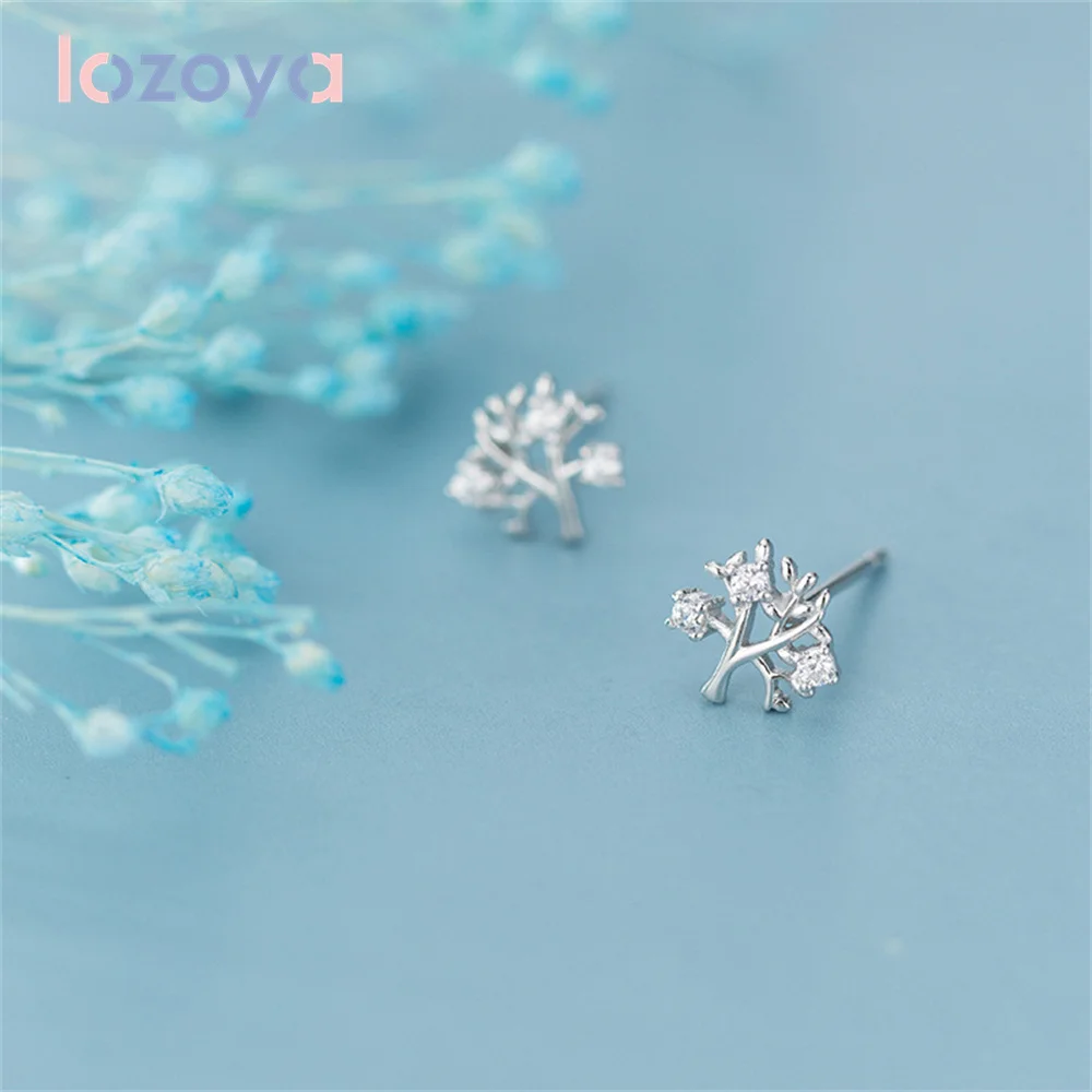

Женские серьги из серебра 100% пробы, с рисунком дерева