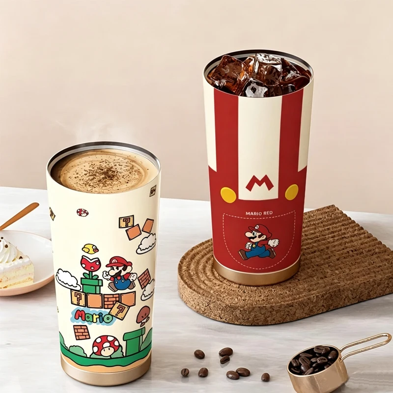 Фото Термокружка Super Mario из нержавеющей стали 3-в-1: портативная, легкая, для автомобиля, идеальный подарок на день рождения для девочек №2
