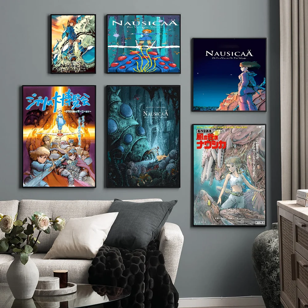 Аниме Nausicaa Of The Valley DIY липкий постер водостойкая бумажная наклейка кофейня бар