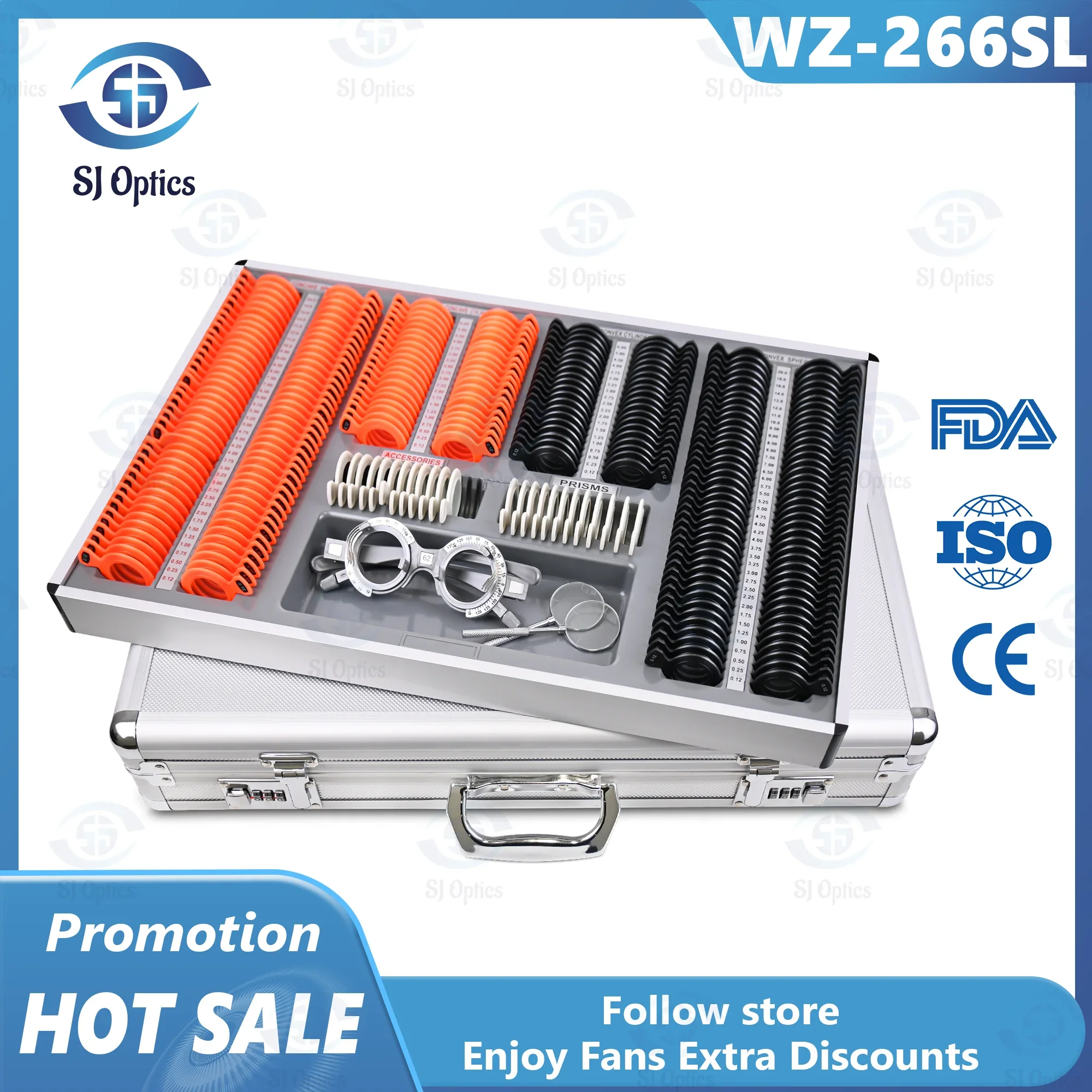 Набор пробных линз 266 шт. чехол для оптических высококачественная пробная оправа