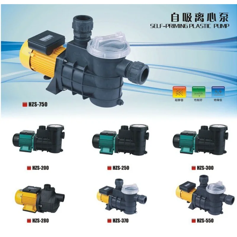 

HZS750 750W 14.5M³/H Self-priming Water Circulation Pump for Swimming Pool Fish Pond Spa Seafood Filtered Circulating Pump