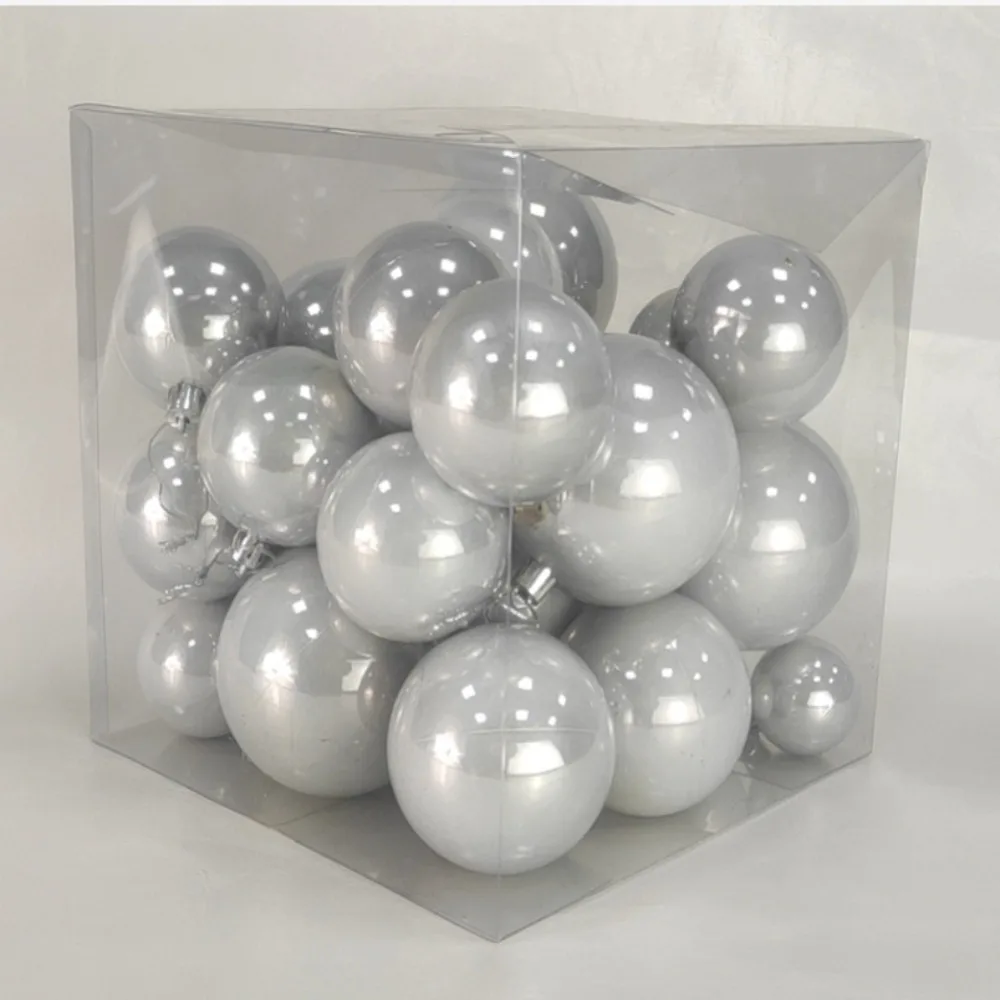 

Рождественские шары пластиковые 37 шт разных размеров