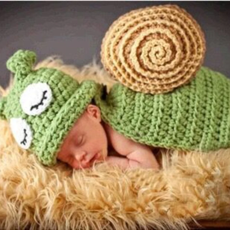 

New One-piece Snail Photography Clothing Newborn Full Moon 100-day Photo Photography Clothing Hand-woven Photography Props