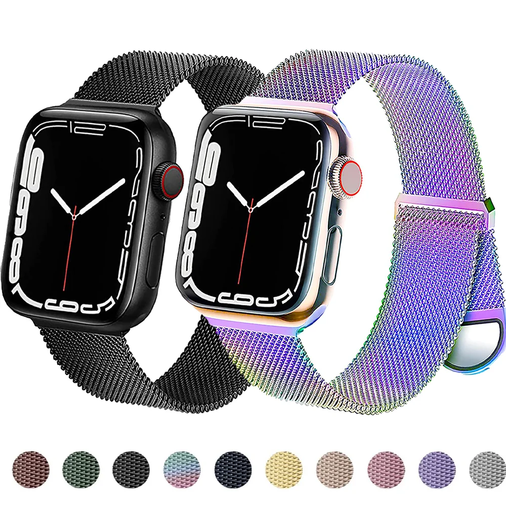 

Ремешок для Apple Watch Band 44 мм 40 мм 45 мм, металлический браслет для iWatch band 41 мм 38 мм 42 мм 45 мм, correa, Apple watch series 7 3 4 5 6 SE