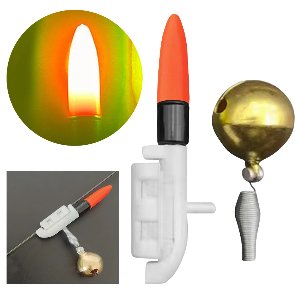 

Рыболовная электронная удочка, 1 комплект, светящаяся удочка, светодиодный светильник с кольцом-колокольчиком, изменение цвета, для фотообо...