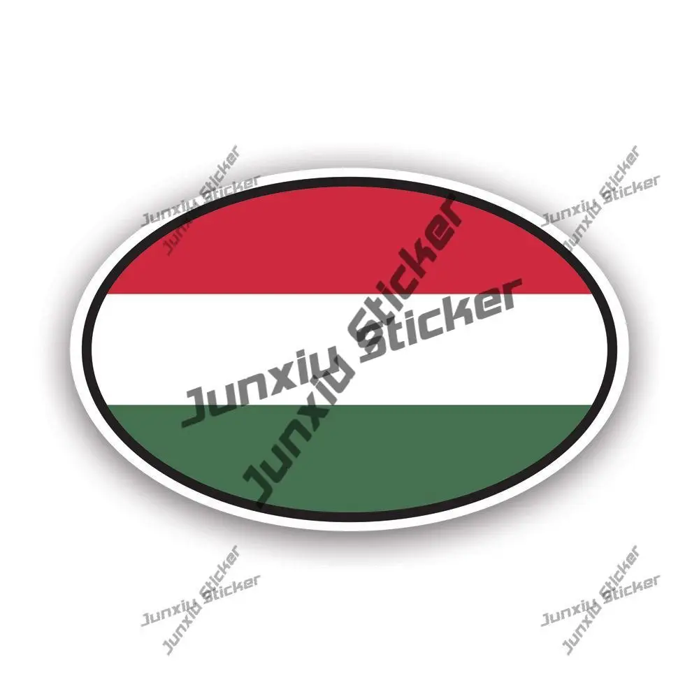Венгрия овальная наклейка с Венгерским флагом УФ-защитой наклейки для