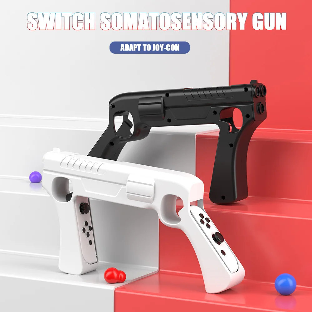 for Nintendo Switch Ns Oled Joycon Gun Shape Handgrip Sense Controller Grip Game Controller Stand Gaming Accessories