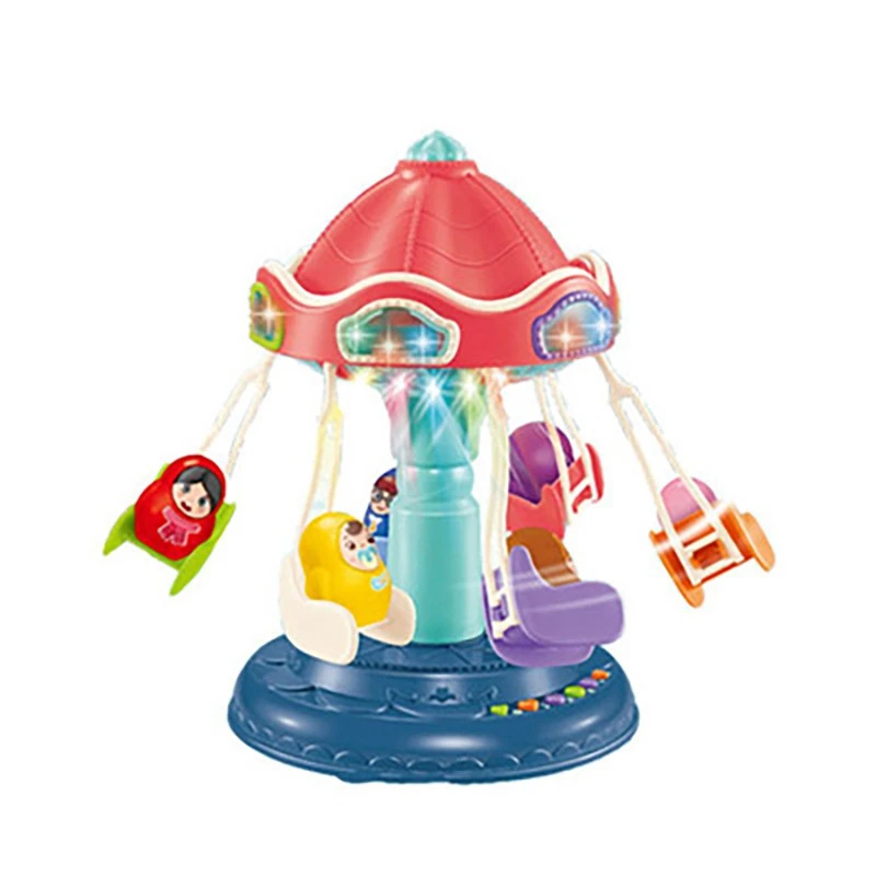 

Rotating Swing Light And Music Playground Ferris Wheel Friends Park Girl Figures City Toys For Children Gift