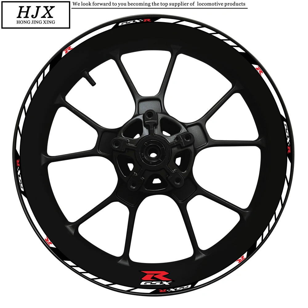 

New For Suzuki Motorcycle GSX-R 17 Inch Wheel Hub Decal Set GSXR 250r 600r 750r 900r 1000r GSX R Rim Reflective Sticker 2022