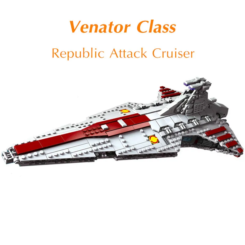 

Disney Stars Fighter Space Wars Destroyer UCS Venator Class Republic Attack Cruiser Spaceship Building Blocks Bricks Toys Gift