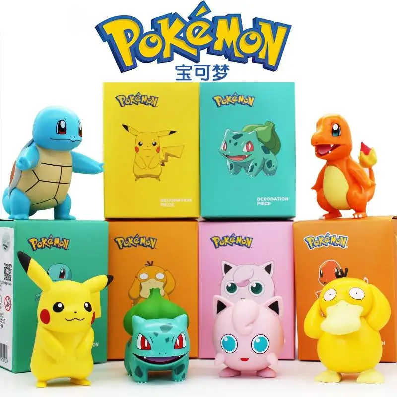 

Cute Original Pokemon Pikachu cartoon Eevee Bulbasaur Action Figures Kids Gifts doll