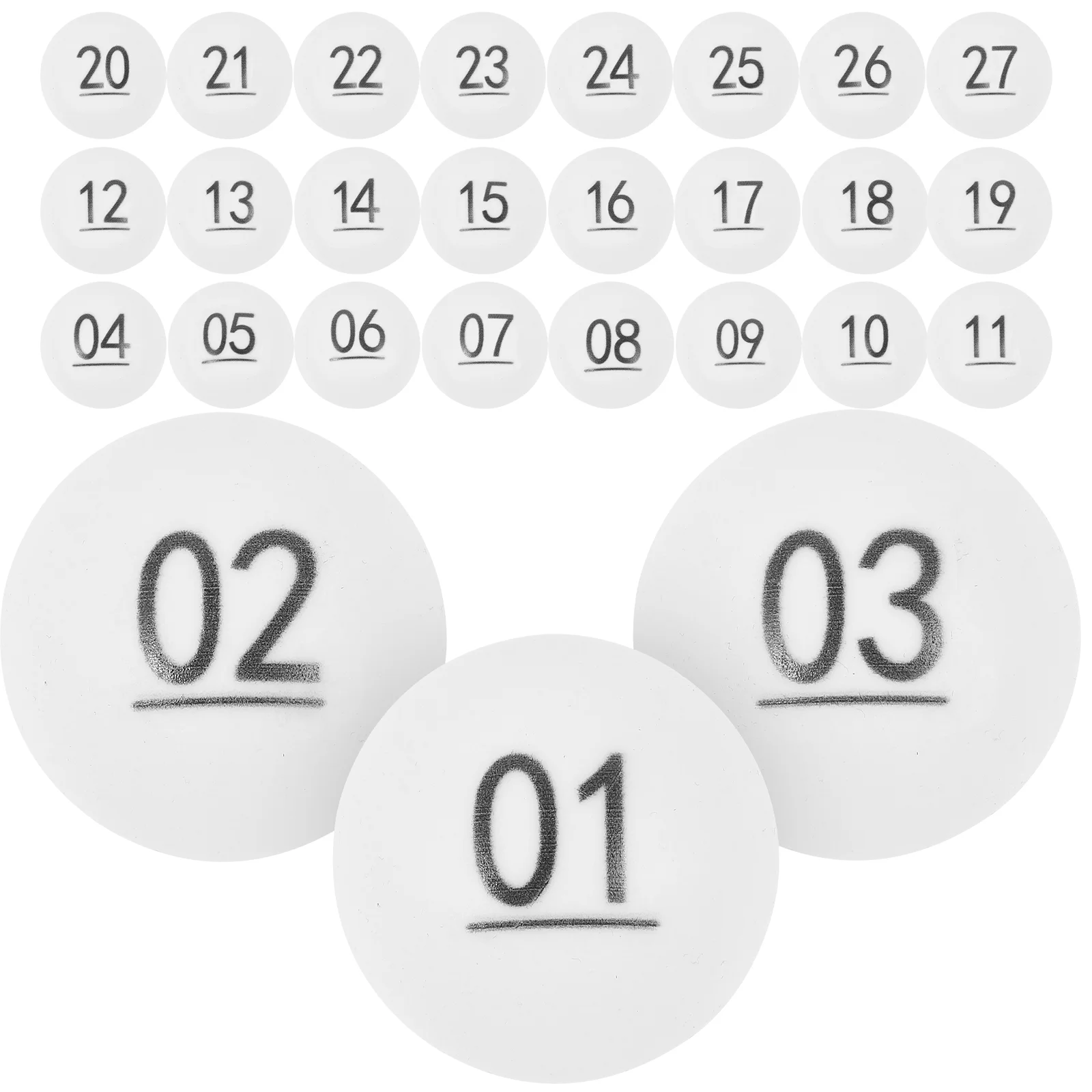

50 Pcs Lottery Balls Entertainment Seamless Party Game Plastic Funny Numbered Raffle Drawing