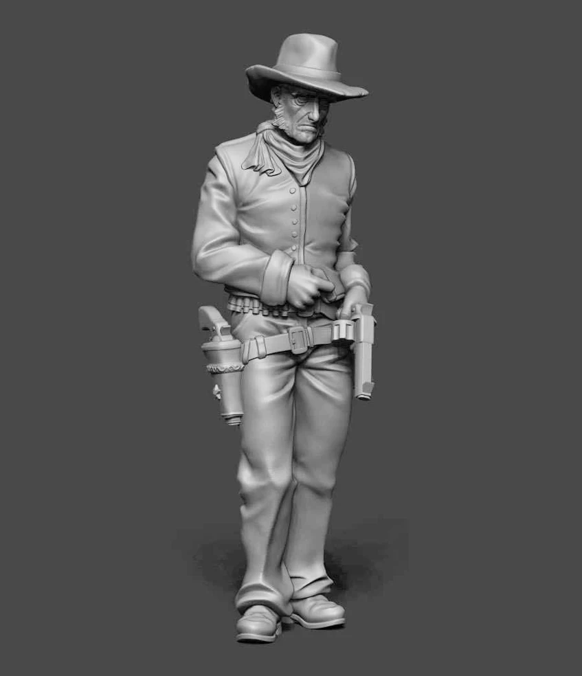 S West Cowboy  Sculpture Figure Unpainted No Color Rw-892