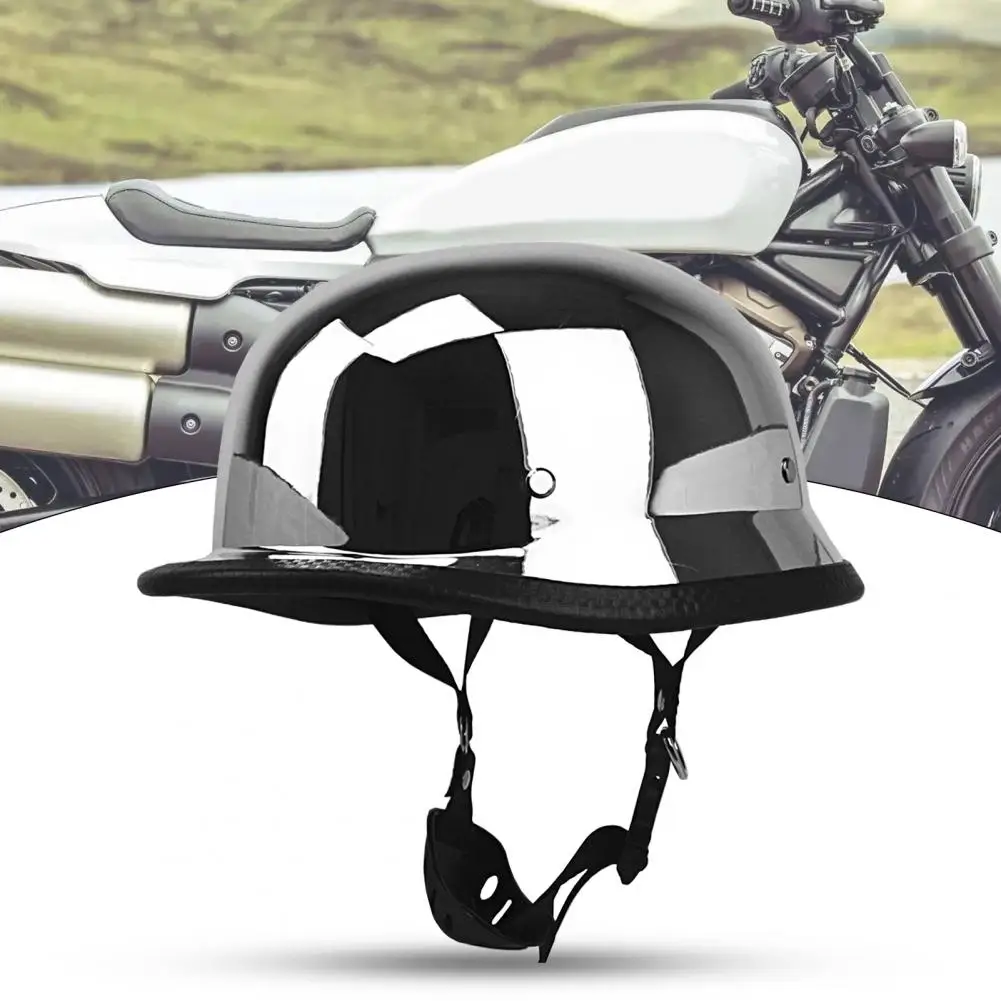 

Retro Riding Helmet Adjustable Protective Half Cover Silver Color Motorcycle Helmet for Racing