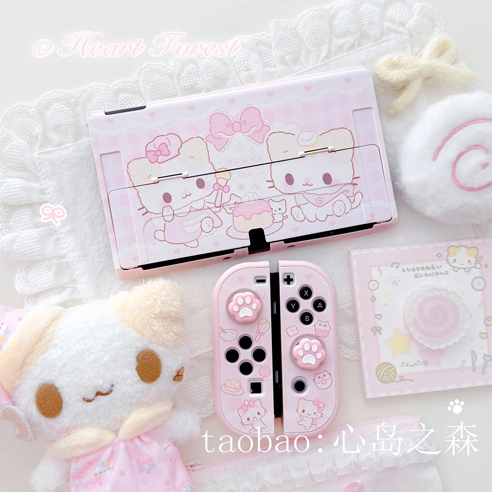 Фото Kawaii Pink Switch 2, защитный чехол для игровой консоли для контроллеров Nintendo Switch 2/OLED/Lite, чехлы для дюймов и док-станций №3