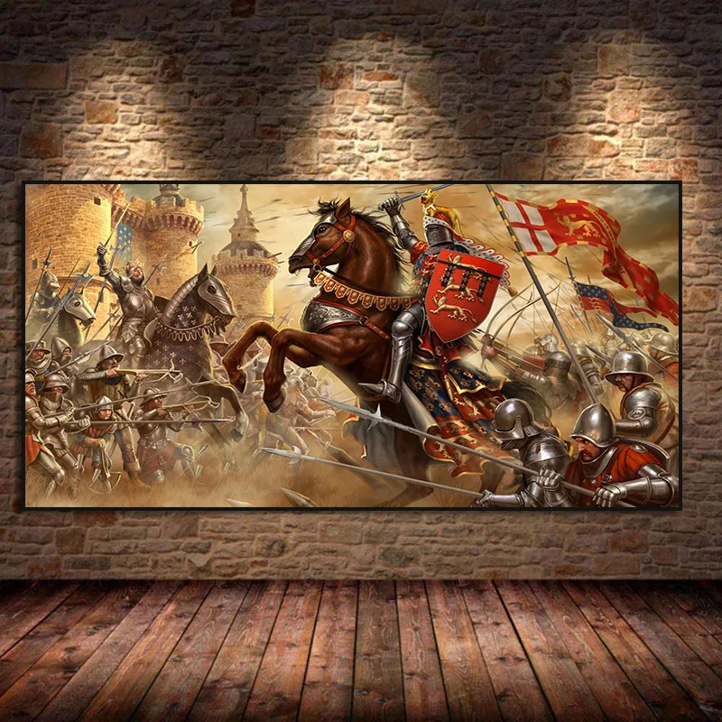 

Картина "Рыцари тамплиеров", печать на холсте, Куадрос