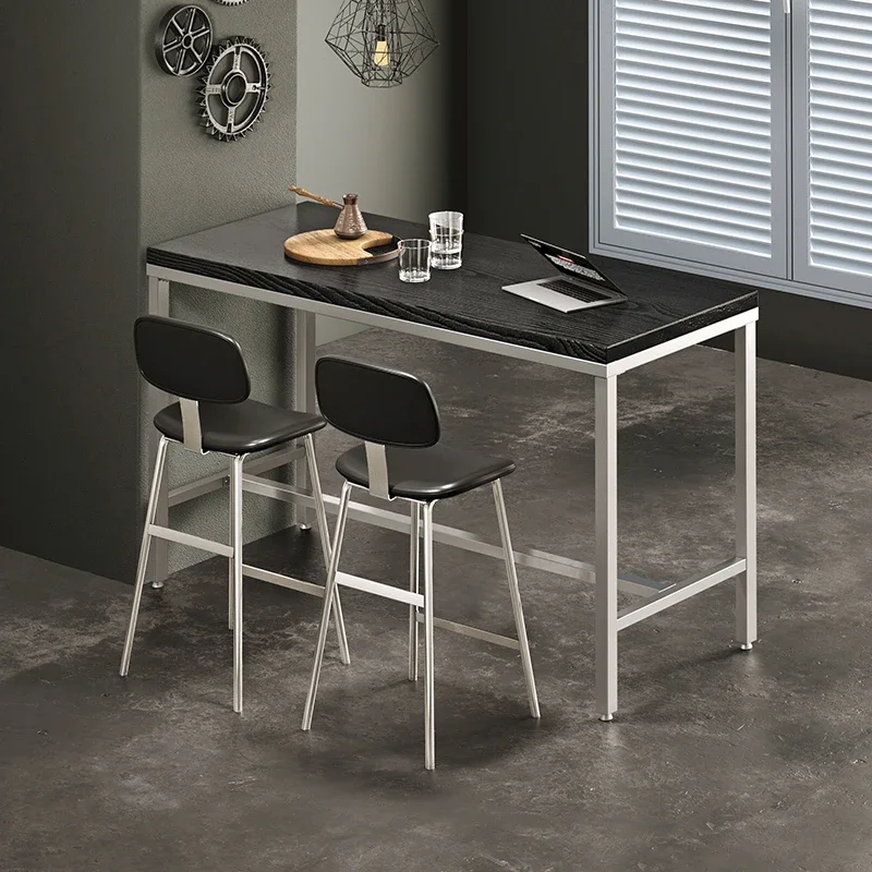 Высокие стулья кожаный барный стул кухонная столешница стальной бархат уличный