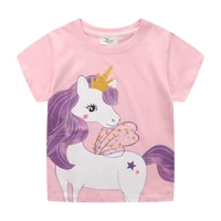 jumping meters new arrival unicorn girls t shirts cotton summer toddler clothes pink childrens tees tops kids