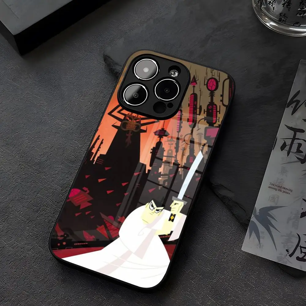 S-SamuraiS Jack стеклянный чехол для телефона iPhone 12 15 14 13 16 11 Pro XS Max Plus Mini X XR E2020 закаленный