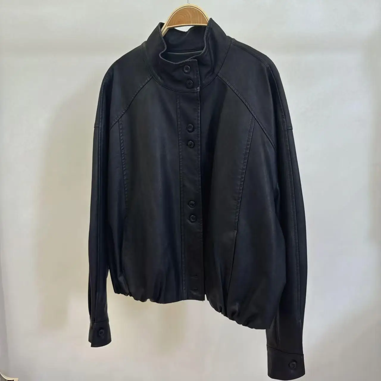 Распродажа Welfare 2024 простая потертая куртка с текстурой в стиле ретро кожаное