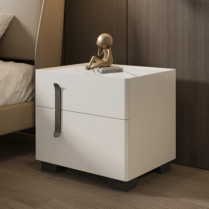

Высококачественный прикроватный столик из твердой древесины в итальянском минималистическом стиле, роскошный боковой шкаф для спальни, небольшой рабочий стол для установки