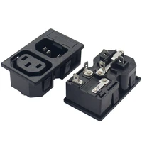 rich bay iec 320 c13 c14 power connector socket with fuse