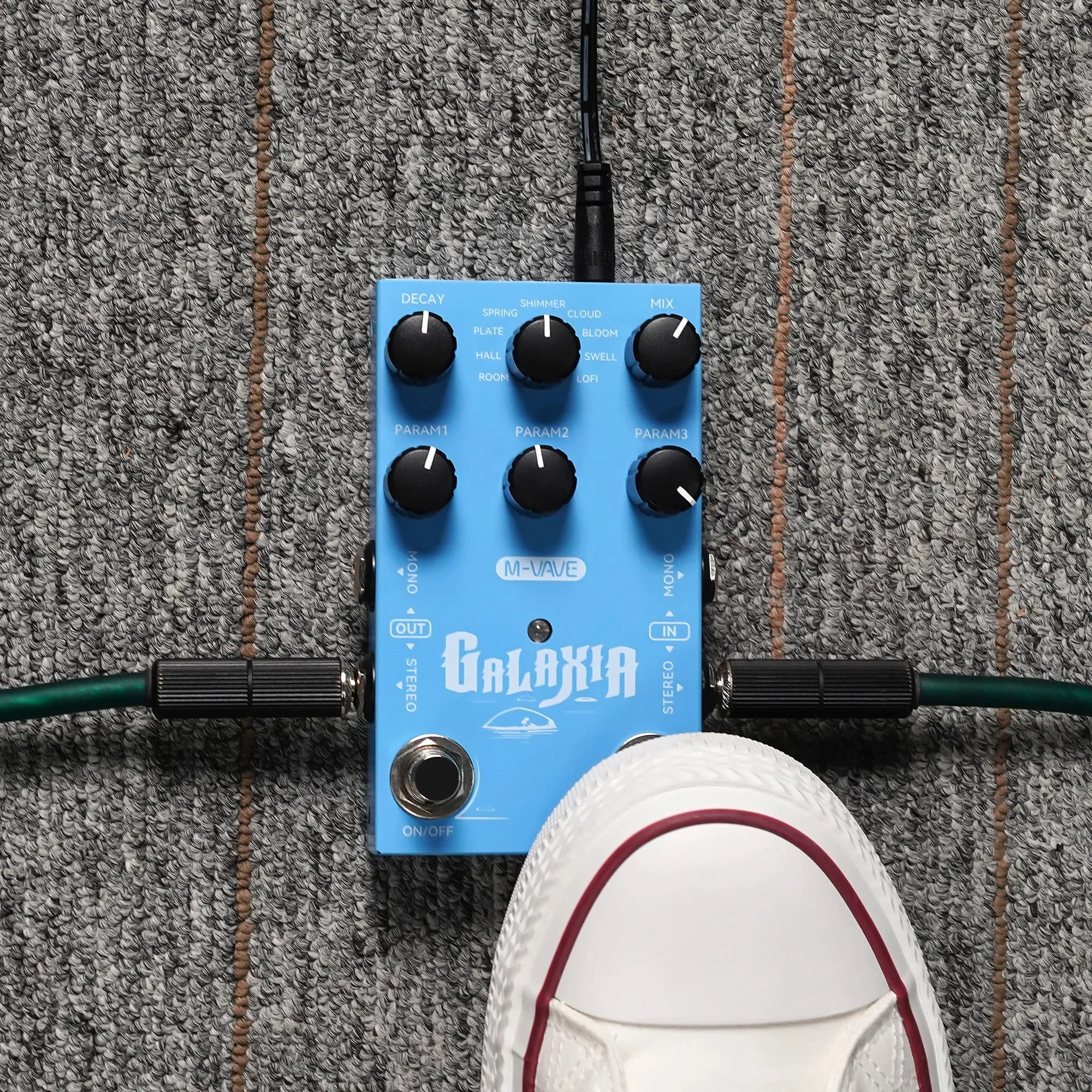 Фото Цифровая стерео-педаль для гитары M-VAVE GALAXIA Reverb с 9 эффектами задержки, 9 эффектами реверберации и педаль эффектов задержки ELEMENTAL PRO №5