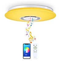 modern led ceiling light with bluetooth speaker app remote dimmable control color change lamp for kids room bedroom living room