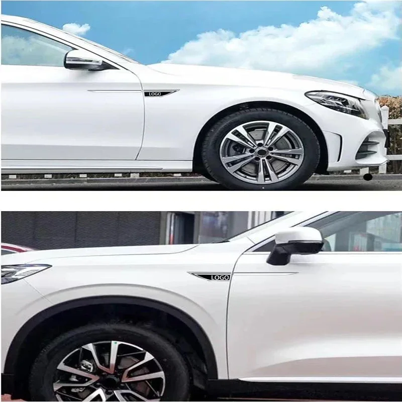 Автомобильный логотип крыло из нержавеющей стали боковая декоративная наклейка