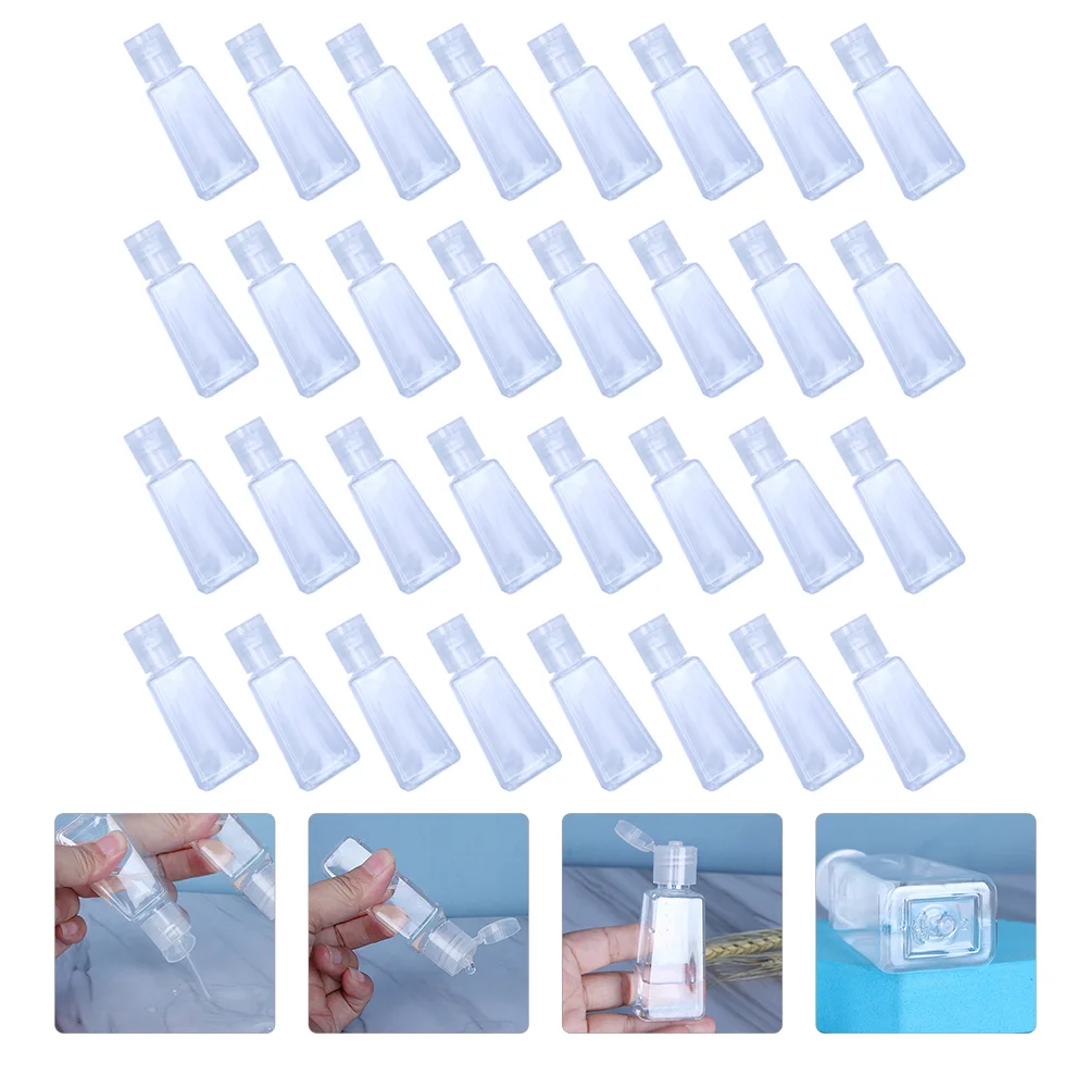 

40Pcs Clamshell Empty Bottle Refillable Bottle Toiletries Cosmetics Containers for Conditioner Lotion ( 30ml )