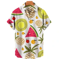 2022 summer new mens short sleeve hawaiian shirt casual single button versatile shirt