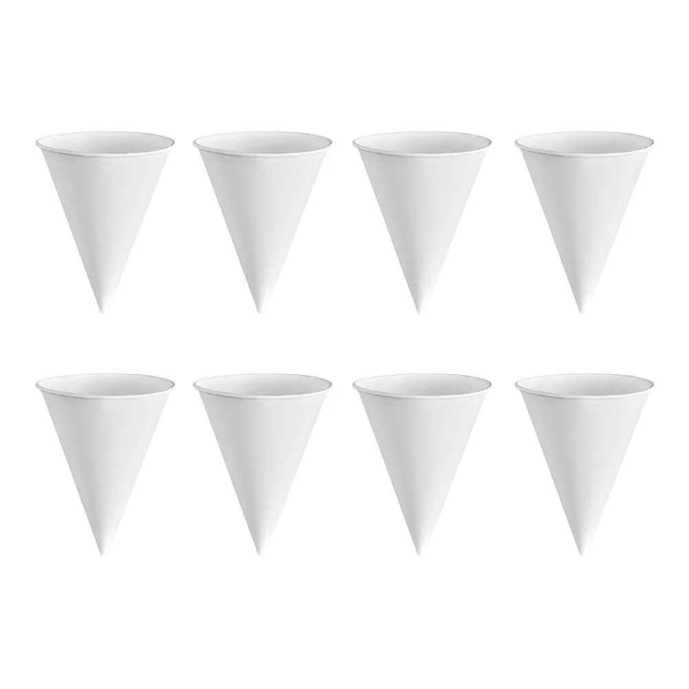 

Cone Cups Paper Cup Disposable Die White Snow Ice Cream Bulk Drink Water Dessert Bowls Oz Small Craft Shaved Office Beverage