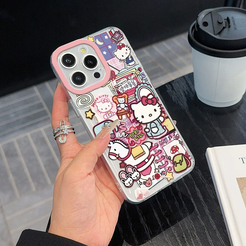 Прозрачный чехол для телефона Kawaii Hellokitty Samsung A12 A13 A15 A22 A23 A24 A25 A30 A53 A54 A55 A72 A73