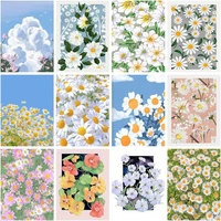 gatyztory paint by number daisy handpainted painting art gift drawing on canvas diy pictures by numbers flowers kits home decor