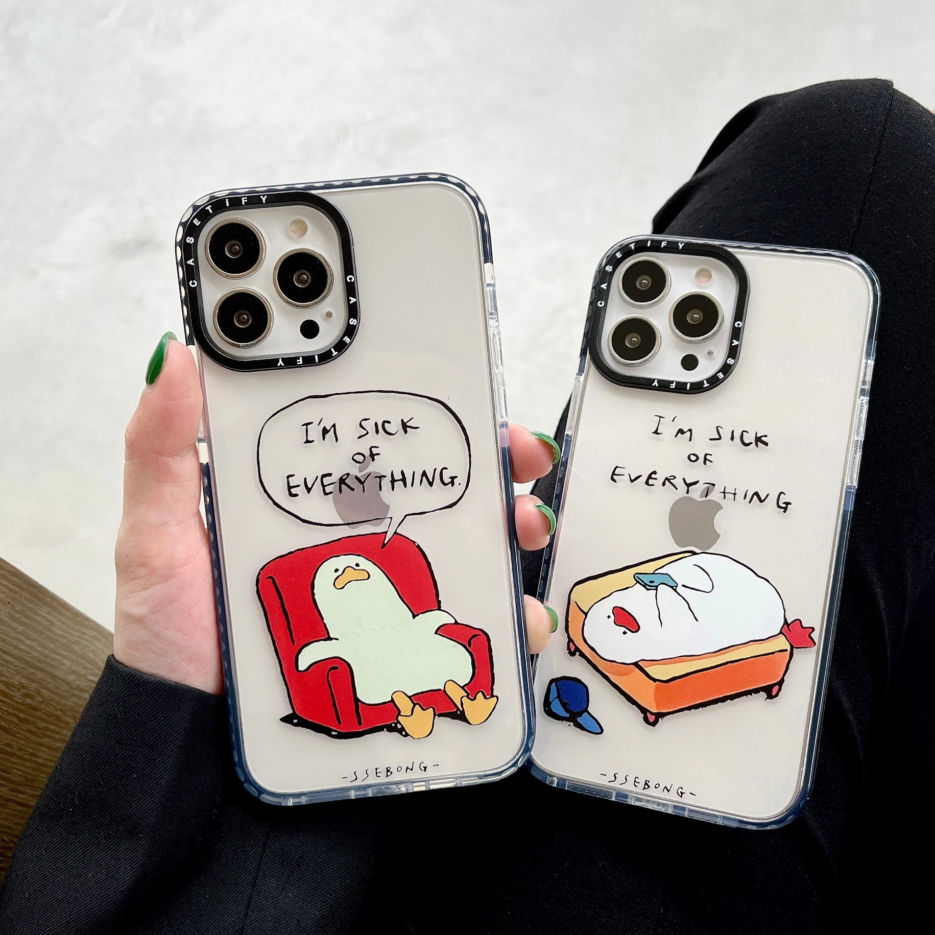 

Casetify lazy little duck Phone Cases For iPhone 14 13 12 11 Pro Max XR XS MAX 8 X 7 SE 2020 14promax Back Cover