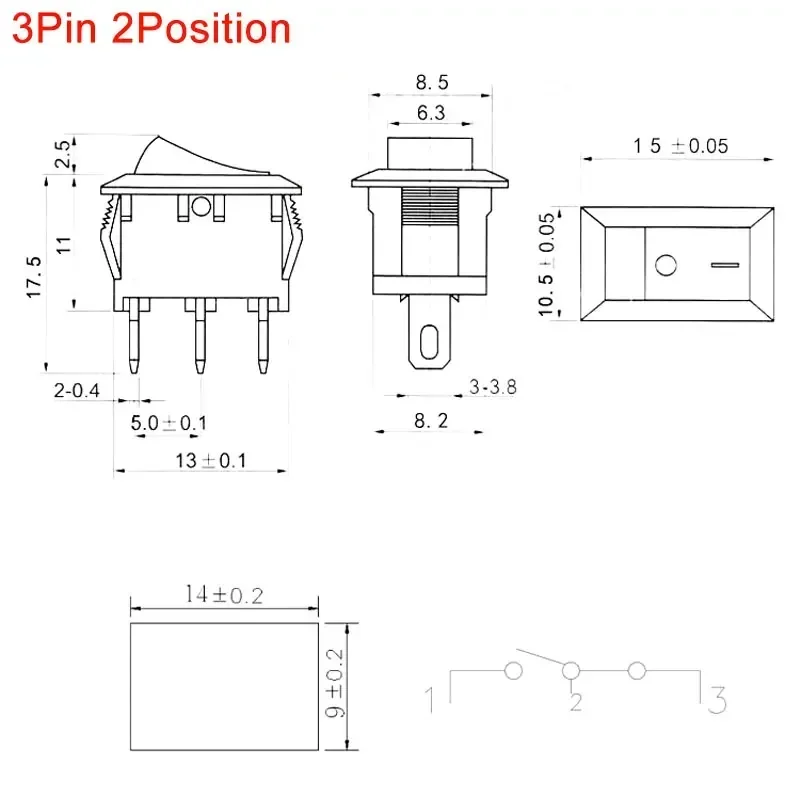 5/10 шт. кулисный выключатель для лодки и автомобиля