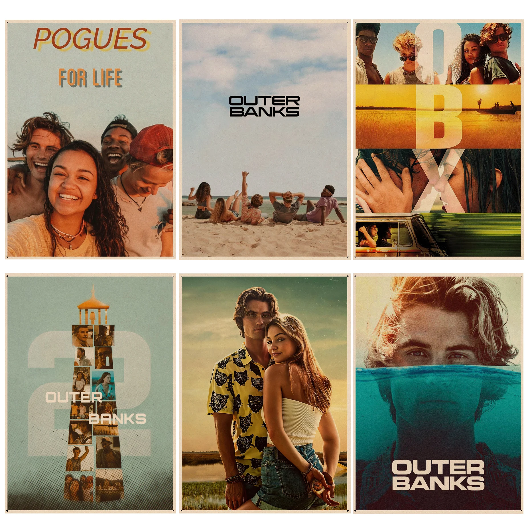 

TV Series Outer Banks Good Quality Prints And Posters Kraft Paper Vintage Poster Wall Art Painting Study Decor Art Wall Stickers