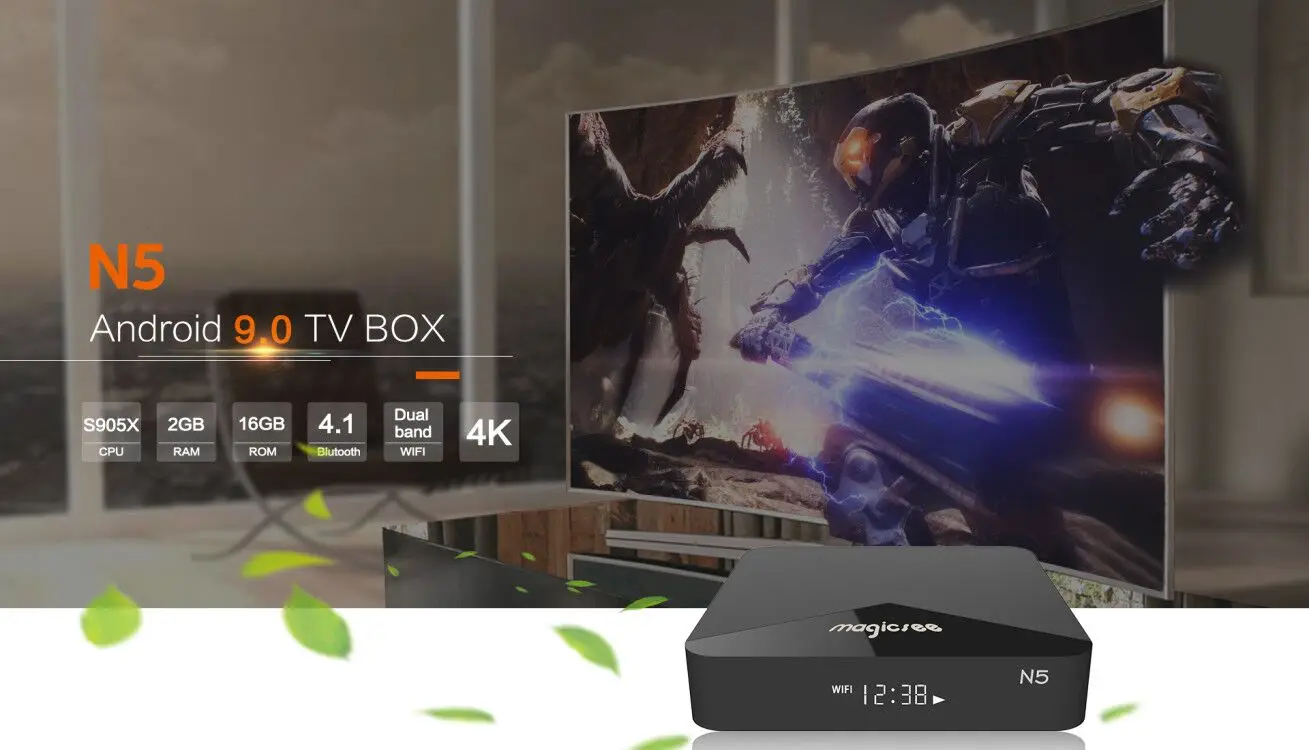 Самая низкая цена android TV box Magicsee N5 Amlogic S905X Android 9 0 Smart Box 2/16GB Set Top IP |