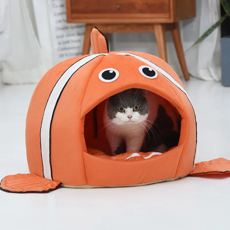 

Pet products for cats sleeping bed cave hammock for cat basket beds small dogs accessories townhouses lovely fish winter tent