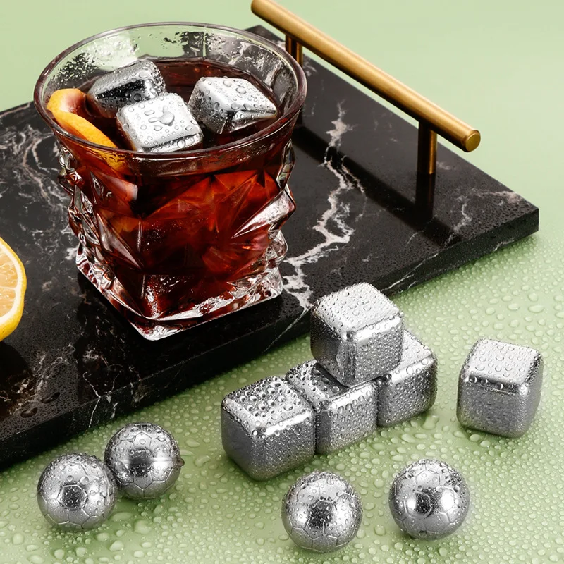 

304 Stainless Steel Metal Ice Cube Quick-frozen Ice Grain Clip Creative Whiskey Ice Cube Chilling