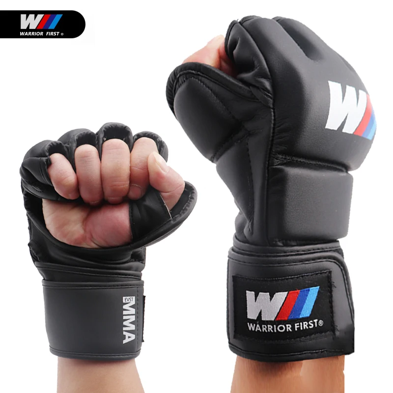 

Microfiber Leather Half Finger Boxing Gloves MMA Adult Youth Kids Training Gear Wear-resistant Fingerless Gloves Pugilism Goods