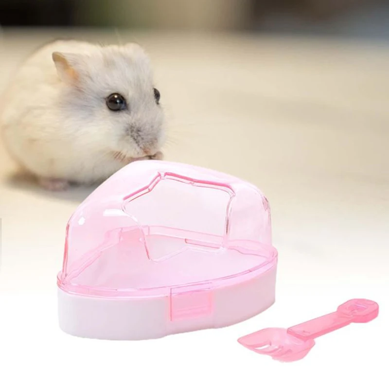 Прозрачный Пластиковый Унитаз Для Хомяков С Разрушающей Крышкой Ванны И Ложки