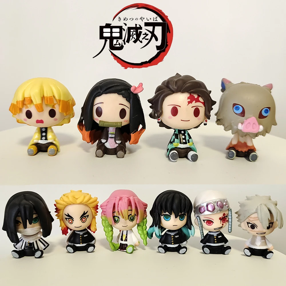 

5cm Anime Demon Slayer Cute Model Tanjirou Nezuko Figure Zenitsu Zenit Action Figure Birthday Gift Kid Toy Christmas gifts