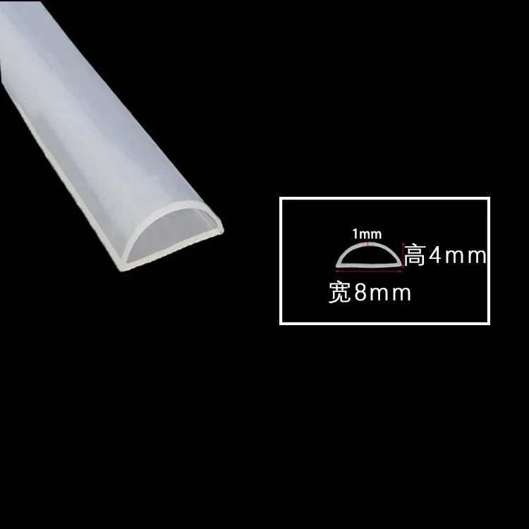 

1-5 м D-образная силиконовая резиновая уплотнительная лента полукруглая полая высокотемпературная самоклеящаяся звукоизоляционная лента для двери, окна