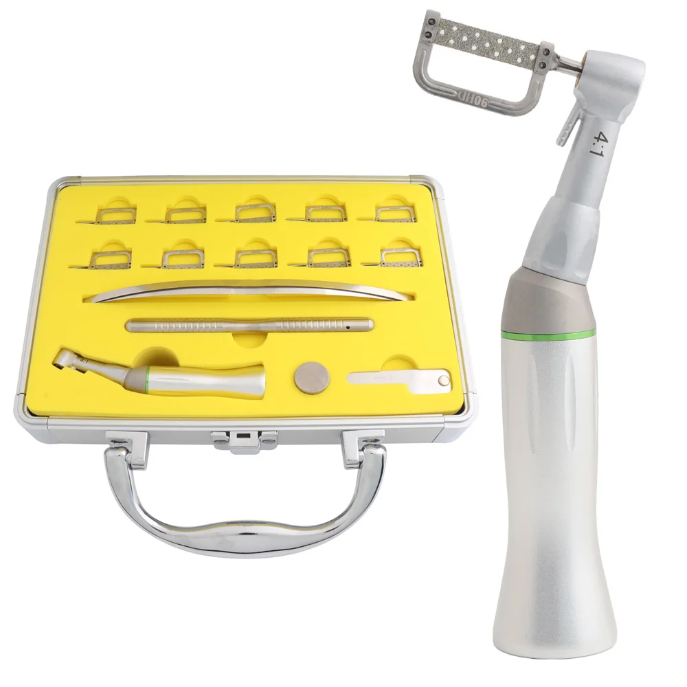 

Lowspeed 4:1 Dental Orthodontic tools Interproximal Enamel Gauge Measure Tooth Contra Angle Handpiece Reciprocating IPR System