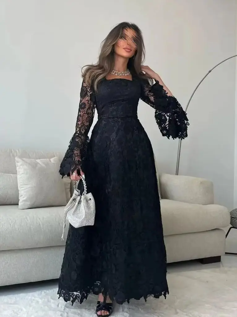 Кружевное вечернее платье SWEMILE А-силуэта