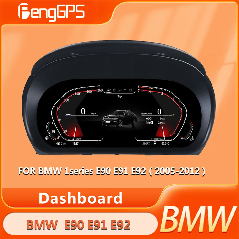 

Display For BMW 1 Series E90 E91 E92 2005-2012 Car Digital Cluster Dashboard Automatic LCD Instrument Panel Speedometer Unit